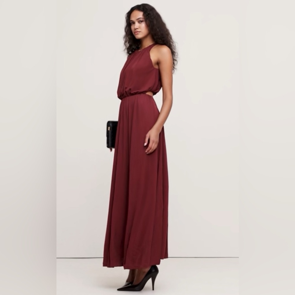 BANANA REPUBLIC CREPE KNIT CUT-OUT MAXI DRESS - Picture 5 of 6